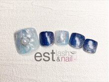 エストラッシュアンドネイル 銀座店(est lash&nail)/フットぷっくりフラワーネイル