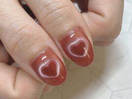 ハートマグネット　ピンク