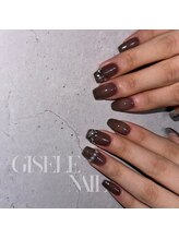 ジゼルネイル(Gisele Nail)/シアーブラック×パール