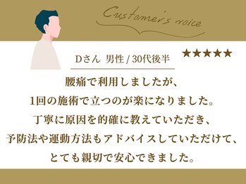 小岩蔵前橋通り接骨院/お客様からの口コミ紹介2