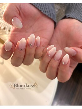 ブルーデイジー 栄本店(Blue daisy)/冬ネイル**白グラデーション