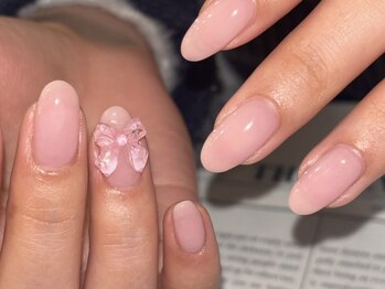 アイネイルズ 天神今泉店(I-nails)/【mami.i】うるうるピンクリボン