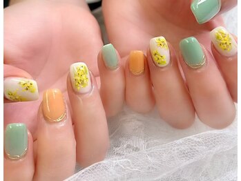 ディアリーネイル(Dearly Nail)/ミモザネイル