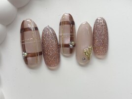 チェックネイル/8000円