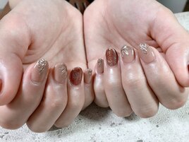 7月定額B フラワーネイル