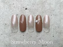 サロンストロベリームーン(Salon Strawberry Moon)/大人シンプルネイル　￥6980