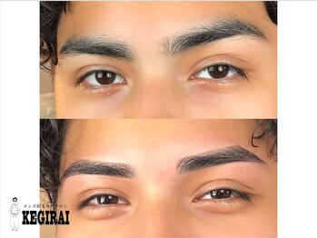 ケギライアイブロウ 渋谷(kegiraiアイブロウ)/眉毛/眉毛サロン メンズ/kegirai