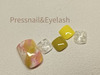 プレス ネイルアンドアイラッシュ(PRESS NAIL&EYELASH)/【フット】定額※オフ込￥9800