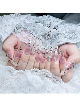 クリアハートネイル スカルプ