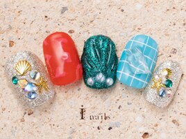 マーメイド海ネイル11500円