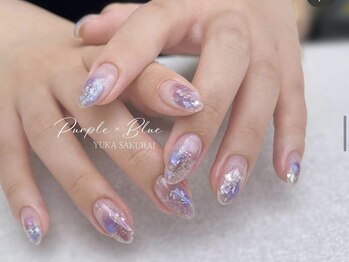 ユーティーネイル(Youty Nail)/ニュアンス紫陽花デザイン