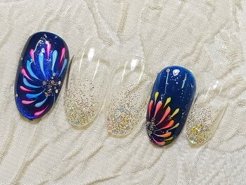 花火ネイル