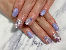 ネイルアトリエルカ(nail atelier LUCA)/W-257 大人可愛い紫陽花ネイル