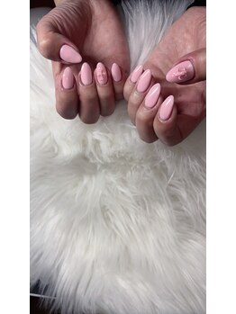 ミミネイル(mimi nail)/ピンクシンプルクロム