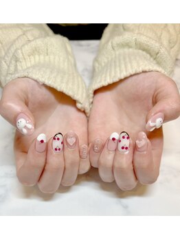 アニマルぷっくりネイル