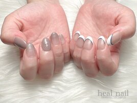 アシメ　grayge×白french～