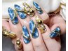 初回【派手持ち込みデザイン】オフケア込アートもストーン全て込み¥9100