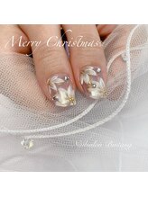 ビンタン(Bintang)/ポインセチアネイル/冬ネイル