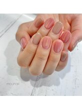 ムーネイル(mou nail)/シアーカラーとオーロラフイルム