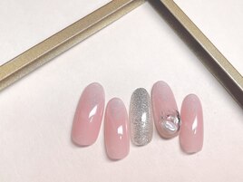 キラキラビジューネイル￥8800
