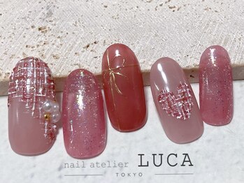 ネイルアトリエルカ(nail atelier LUCA)/M-960 ハートツイードネイル