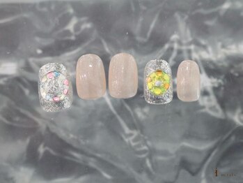 アイネイルズ 横浜WEST店(I-nails)/ラメホロぷっくり8000円