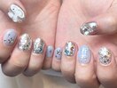 キラキラ韓国風ネイル