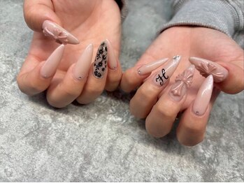 ルーラネイル(Lura nail)の写真/トレンドのクロスネイルにレース。様々なパーツが用意してます。イベントにぜひおすすめです。