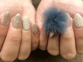 ファー×ニット×マグネット