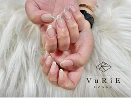 ガラスフレンチネイル