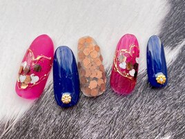 カジュアルバレンタインネイル