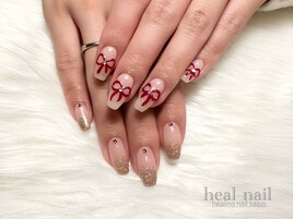 アシメ　champagne gold×リボン