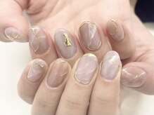 クラル 平塚店(CURAR)/大理石×ニュアンスネイル