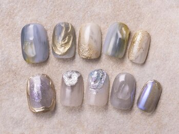 アイネイルズ 渋谷店(I nails)/ブルーグレーニュアンス