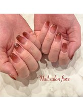 フィオーレ(fiore)/秋色 赤グラデーション&多色ラメ