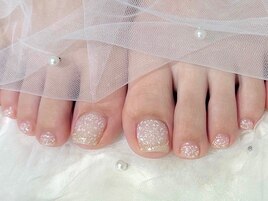 ワンカラー　フットネイル