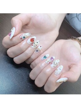 ネイルサロン ユー(Yu...)/カラフルストーンnail