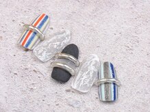 ネイル ブーマー(Nail BOOMER)/ストライプ/リングネイル/マット