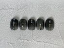 シンプルネイル　ブラックネイル