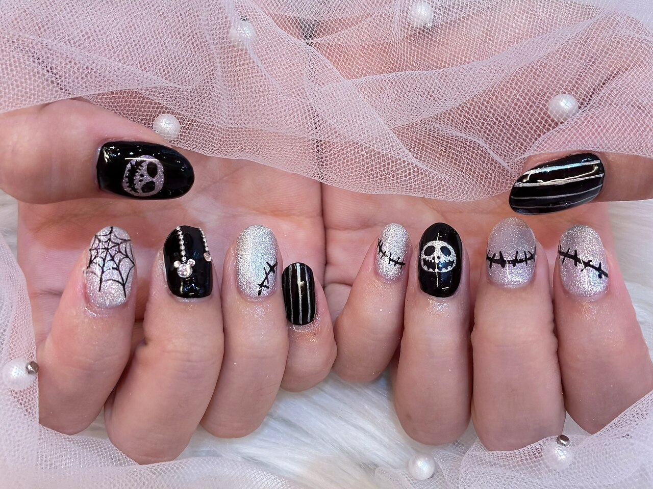 【BANANAMAN】手描きアート 2025年秋手描きアートネイルデザイン[ネイルデザイン・ネイル