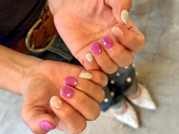 サラサネイルズ 代官山 恵比寿(sarasanails)/シンプル/ピンク