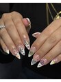サロンドボーテネイル(salon de beaute NAIL) バーチャルフレンチ×カラフルストーン