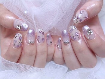 マイフェアレディ 今池(MyFairLady)/紫×立体さくらんぼアート