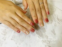 ネイルドール(Nail Doll)/シェルとクリアカラーのシンプル