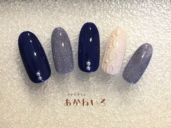 ネイルサロン あかねいろ/フラッシュネイル ニットネイル