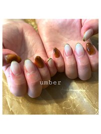 夏のべっ甲ネイル☆