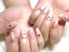 ふんわりリングネイル