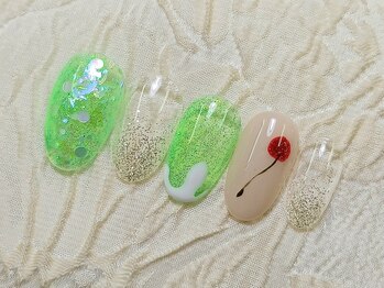 クリームソーダネイル