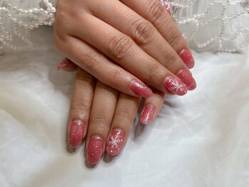 兎和ネイル(トワネイル)/雪の結晶ネイル