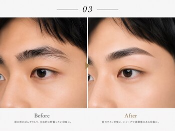 ホワイトアイ 心斎橋(WHITEEYE)の写真/初めての方におすすめ！メンズ眉毛を整えて清潔感ある印象を目指しましょう☆